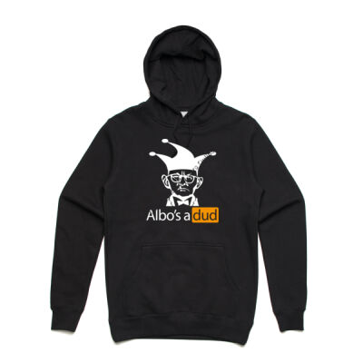 Albo's a dud - Stencil Unisex Hood Thumbnail