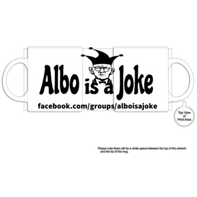 Albo is a Joke - 2 - Black Rim Ceramic Mug Thumbnail