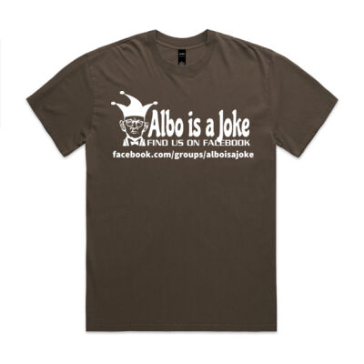 Albo is a Joke - 1- White - Mens Heavy Faded Tee Thumbnail