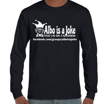 Albo is a Joke - 1- White - Ultra Cotton Mens Longsleeve Tee (Same Day) Thumbnail