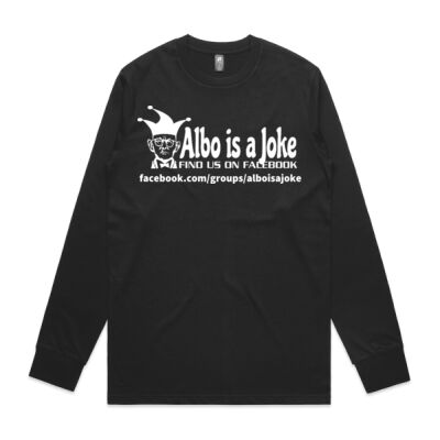 Albo is a Joke - 1- White - Classic Mens Longsleeve Tee Thumbnail