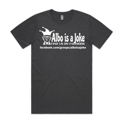 Albo is a Joke - 1- White - Mens Faded Tee Thumbnail