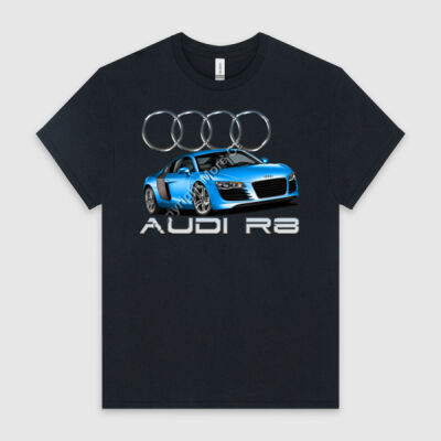 Audi R8 - Blue - HeavyCotton™ Tee Thumbnail