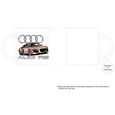 Audi - R8 - Champagne - Boutique Ceramic Mug Thumbnail