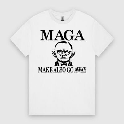 Make Albo Go Away - Style 1 - Black Text - HeavyCotton™ Tee Thumbnail