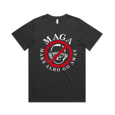 Make Albo Go Away - Style 5 - White Text - Womens Heavy Faded Tee Thumbnail