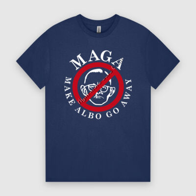 Make Albo Go Away - Style 5 - White Text - HeavyCotton™ Tee Thumbnail