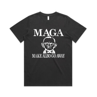 Make Albo Go Away - Style 1 - White Text - Womens Heavy Faded Tee Thumbnail
