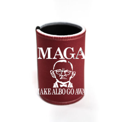 Make Albo Go Away - Style 1 - White Text - Stubby Coolers with Base Thumbnail