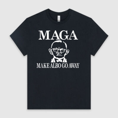 Make Albo Go Away - Style 1 - White Text - HeavyCotton™ Tee Thumbnail