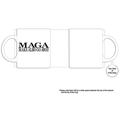 Make Albo Go Away - Style 2 - Black Text - Black Rim Ceramic Mug Thumbnail