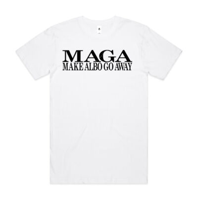 Make Albo Go Away - Style 2 - Black Text - AS Colour Block Tee Thumbnail
