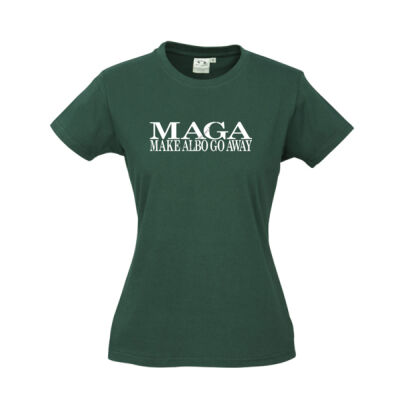 Make Albo Go Away - Style 2 - White Text - Womens Ice Cotton Tee sz6 - sz24 Thumbnail