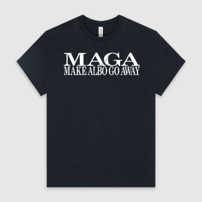 Make Albo Go Away - Style 2 - White Text - HeavyCotton™ Tee Thumbnail