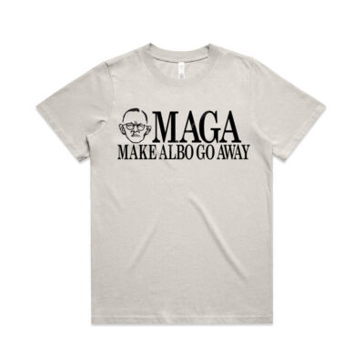 Make Albo Go Away - Style 3 - Black Text - Womens Heavy Faded Tee Thumbnail