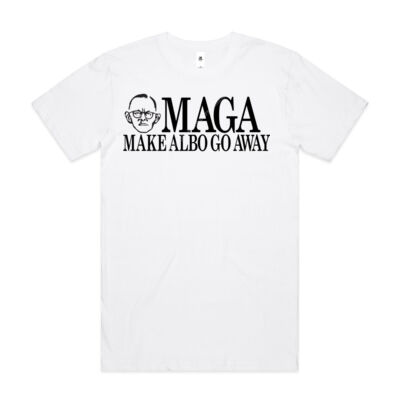 Make Albo Go Away - Style 3 - Black Text - AS Colour Block Tee Thumbnail