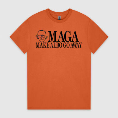 Make Albo Go Away - Style 3 - Black Text - HeavyCotton™ Tee Thumbnail