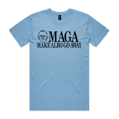 Make Albo Go Away - Style 3 - Black Text - Mens Staple Tee Thumbnail