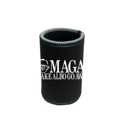 Make Albo Go Away - Style 3 - White Text - Stubby Coolers with Base Thumbnail