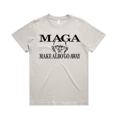 Make Albo Go Away - Style 4 - Black Text - Womens Heavy Faded Tee Thumbnail