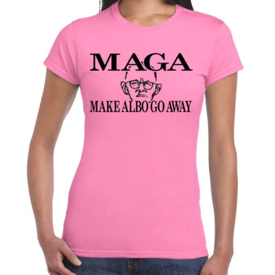 Make Albo Go Away - Style 4 - Black Text - Women's 'Gildan' Slim T-Shirt Thumbnail