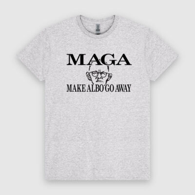Make Albo Go Away - Style 4 - Black Text - HeavyCotton™ Tee Thumbnail