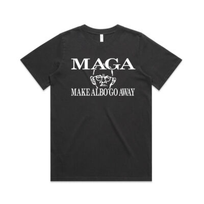 Make Albo Go Away - Style 4 - White Text - Womens Heavy Faded Tee Thumbnail