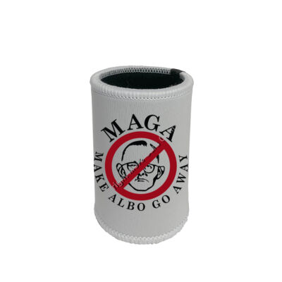 Make Albo Go Away - Style 5 - Black Text - Stubby Coolers with Base Thumbnail