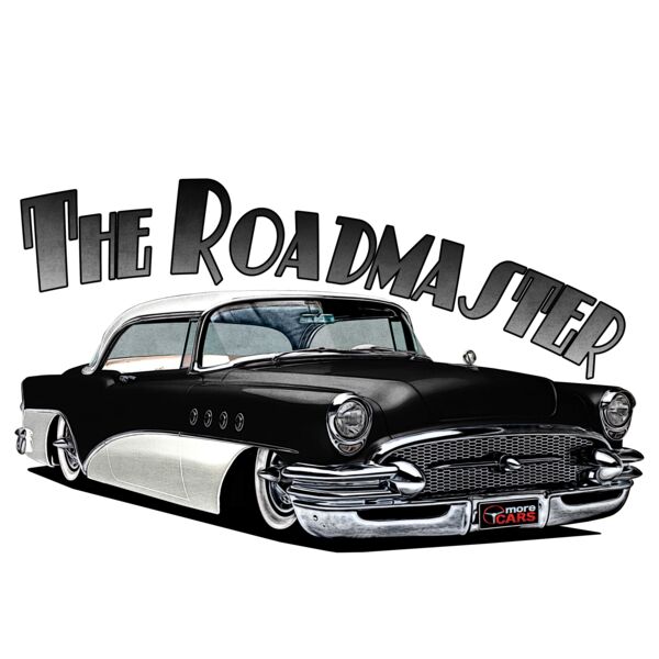 1956 Roadmaster - Black & White Thumbnail