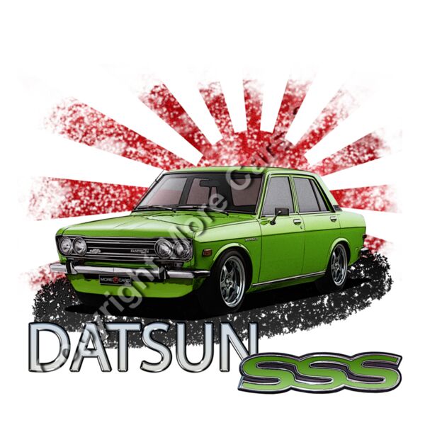 Datsun 1600 Rising Sun - Lime Green Thumbnail
