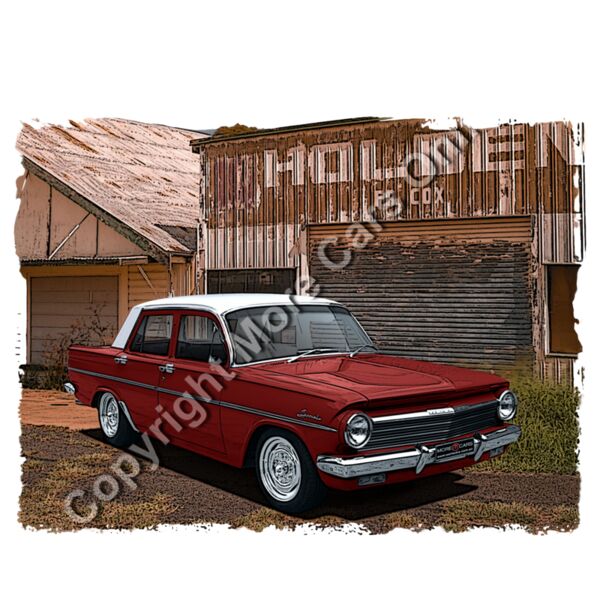 Holden - EH - Dealer - Dark Red - White Roof  Thumbnail
